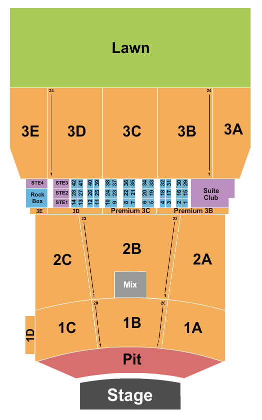 BankNH Pavilion Dierks Bentley Seating Chart